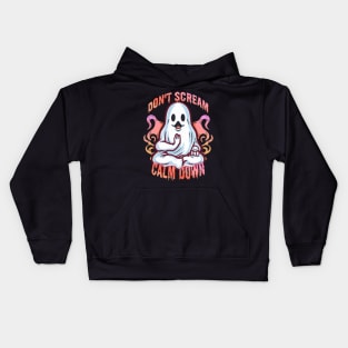 Funny Yoga Ghost: Keep Calm and Boo-gie On Kids Hoodie